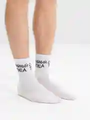 Носки с надписью "Серийный тупица"