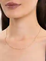 Кремовый цепочка на шею, из медицинской стали