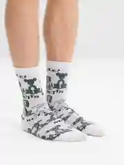 Вишнёвый цветные носки с животными лисы, боксер, ретривер, бигль