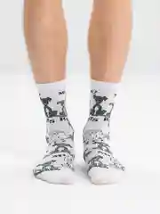Вишнёвый цветные носки с животными лисы, боксер, ретривер, бигль