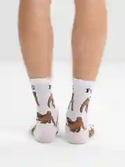Аметистовый цветные носки с животными лисы, боксер, ретривер, бигль