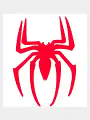 Красный наклейка на авто / машину / стекло "Паук Spider", 20 х 14 см