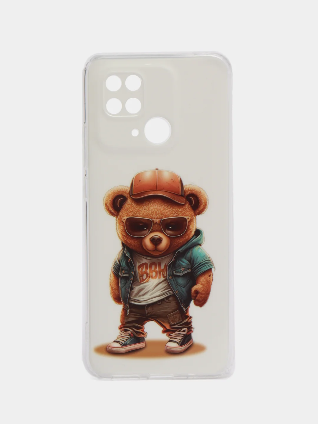 Коричневый чехол для Xiaomi Redmi 10C, Poco C40 / Сяоми Редми 10С, Поко С40, силиконовый, с рисунком