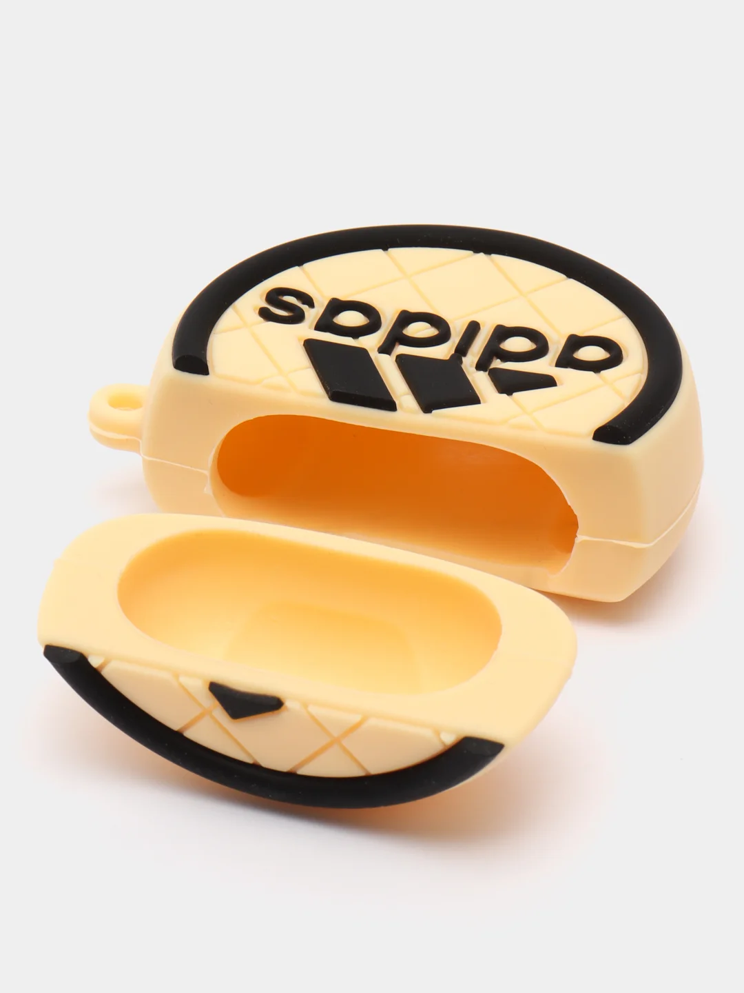 Бежевый чехол для кейса AirPods 2 Case, объемный, 3D, ударопрочный, силиконовый
