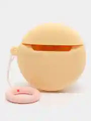 Бежевый чехол для кейса AirPods 2 Case, объемный, 3D, ударопрочный, силиконовый