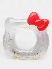 Прозрачный круг для плавания детский с блестками "Hello Kitty"