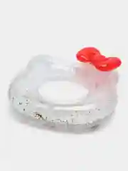 Прозрачный круг для плавания детский с блестками "Hello Kitty"