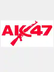 Красный наклейка на авто "АК 47 Автомат Калашников", 20 х 10 см