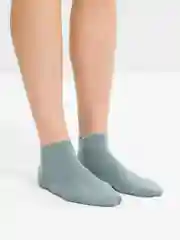 Зеленый носки-лодочки, женские, с вышивкой