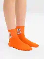 Оранжевый носки женские "Мордочки"