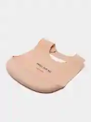 Бежевый нагрудник силиконовый "BIB POCKET" 16006 Happy Baby