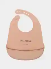 Бежевый нагрудник силиконовый "BIB POCKET" 16006 Happy Baby