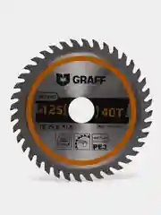 Пильный диск по дереву для УШМ 125х1,2/2х22,23/20/16х40Т GRAFF