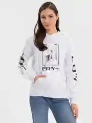 Белый худи унисекс, с аниме принтом