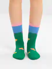 Зеленый носки высокие, унисекс