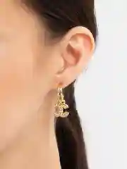 Серьги со стразами, свадебное, на никах