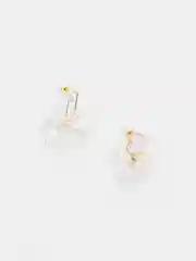 Серьги модные, Невеста, асимметричные, парящие лепестки, 925