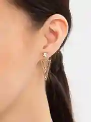 Золотой серьги женские, геометрические