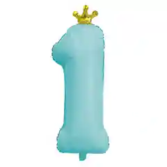 Шар фольгированный "Цифра 1 с короной", 32"