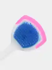 Розовый скребок-щетка для языка синий, розовый, зелёный, силиконовый