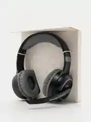Черный наушники детские игровые, проводные, с микрофоном, полноразмерные