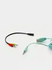 Бирюзовый наушники детские игровые, проводные, с микрофоном, полноразмерные
