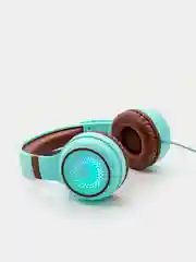 Бирюзовый наушники детские игровые, проводные, с микрофоном, полноразмерные