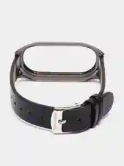 Синий ремешок для Xiaomi Mi Band 8 кожаный фитнес браслет ксяоми ми банд