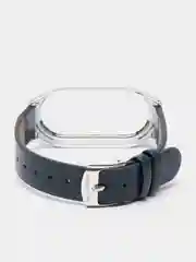 Синий ремешок для Xiaomi Mi Band 8 кожаный фитнес браслет ксяоми ми банд
