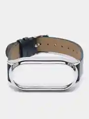 Синий ремешок для Xiaomi Mi Band 8 кожаный фитнес браслет ксяоми ми банд