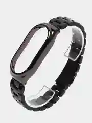 Черный ремешок для Xiaomi Mi Band 8 металлический фитнес браслет