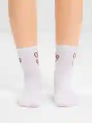 Носки белые с надписью "I hate you"