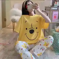 Желтый пижама женская, со штанами