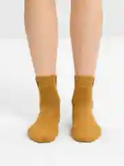 Коричневый носки женские, высокие, тёплые, с вышивкой "медведь" POOPSOCKS