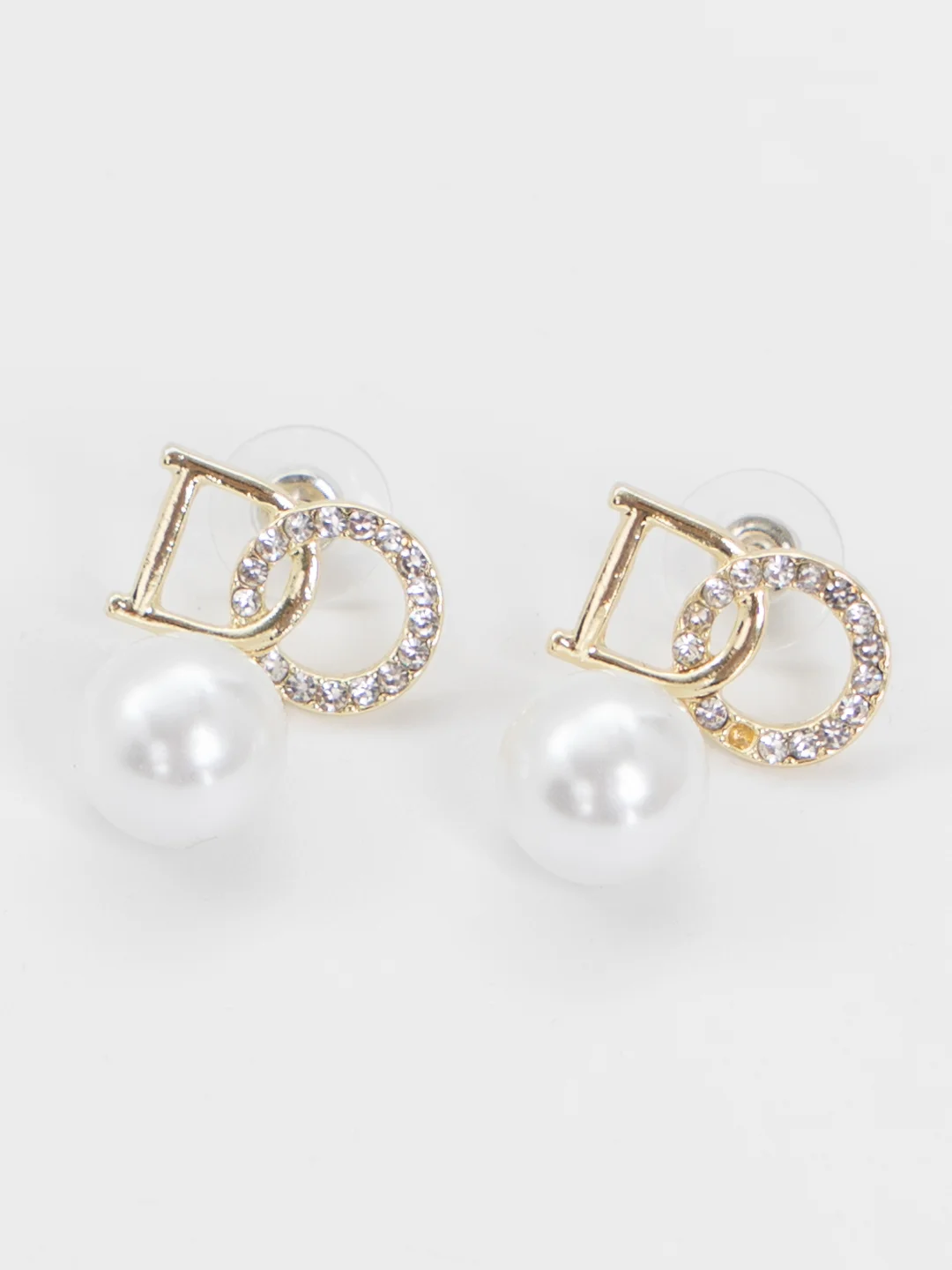 Серьги изящные, с жемчугом, стразами, свадебное, на никах, 925