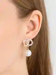 Серьги изящные, с жемчугом, стразами, свадебное, на никах, 925