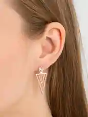 Розовый серьги женские, геометрические