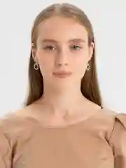 Угольный серьги-подвески женские