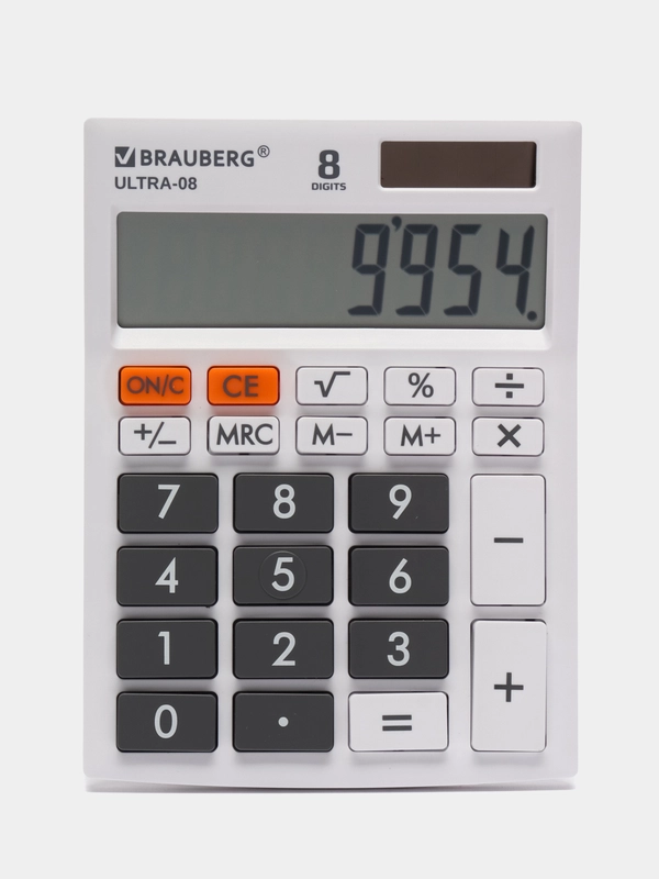 Калькулятор настольный BRAUBERG ULTRA-08-WT, клмпактный, 154 x 115 мм