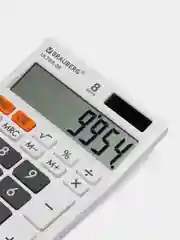 Калькулятор настольный BRAUBERG ULTRA-08-WT, клмпактный, 154 x 115 мм