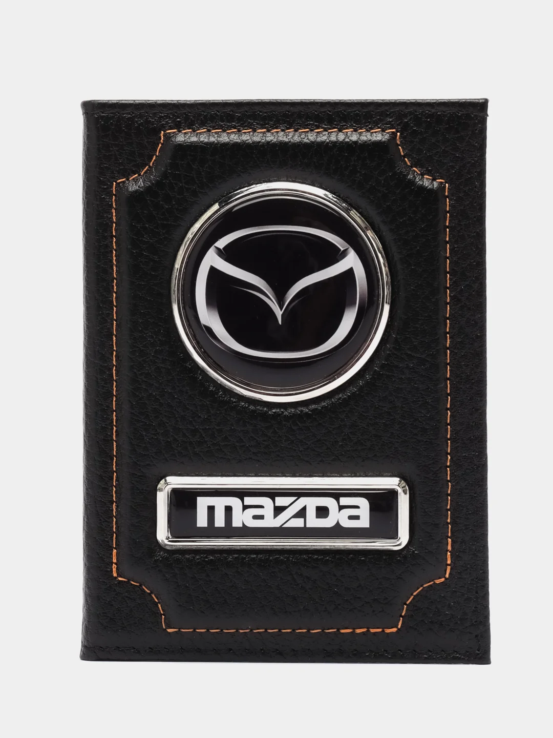 Обложка для автодокументов MAZDA из натуральной кожи/бумажник