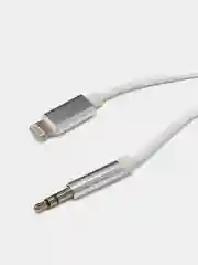 Белый кабель AUX - Lightning для iPhone 1 м, Высокое Качество Звука, Совместимость с Apple