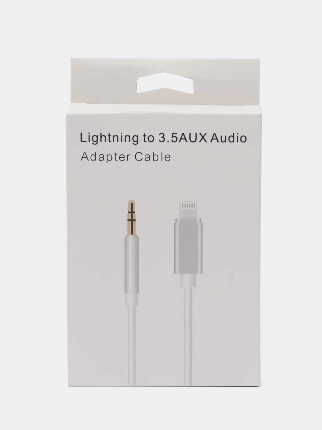 Белый кабель AUX - Lightning для iPhone 1 м, Высокое Качество Звука, Совместимость с Apple