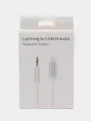 Белый кабель AUX - Lightning для iPhone 1 м, Высокое Качество Звука, Совместимость с Apple