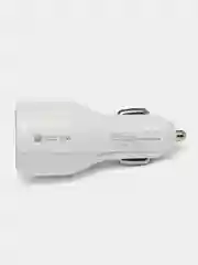 Белый автомобильное зарядное устройство Type-C 20W и USB 3.1 A для прикуривателя, АЗУ