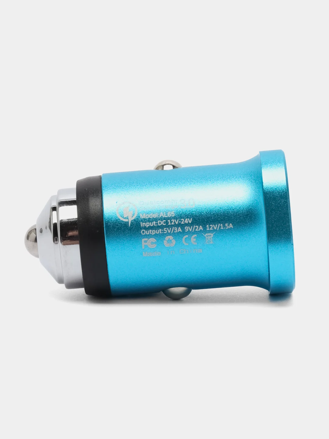 Синий автомобильное зарядное устройство USB 3.0A, быстрая зарядка, компактное АЗУ, Черный/Синий