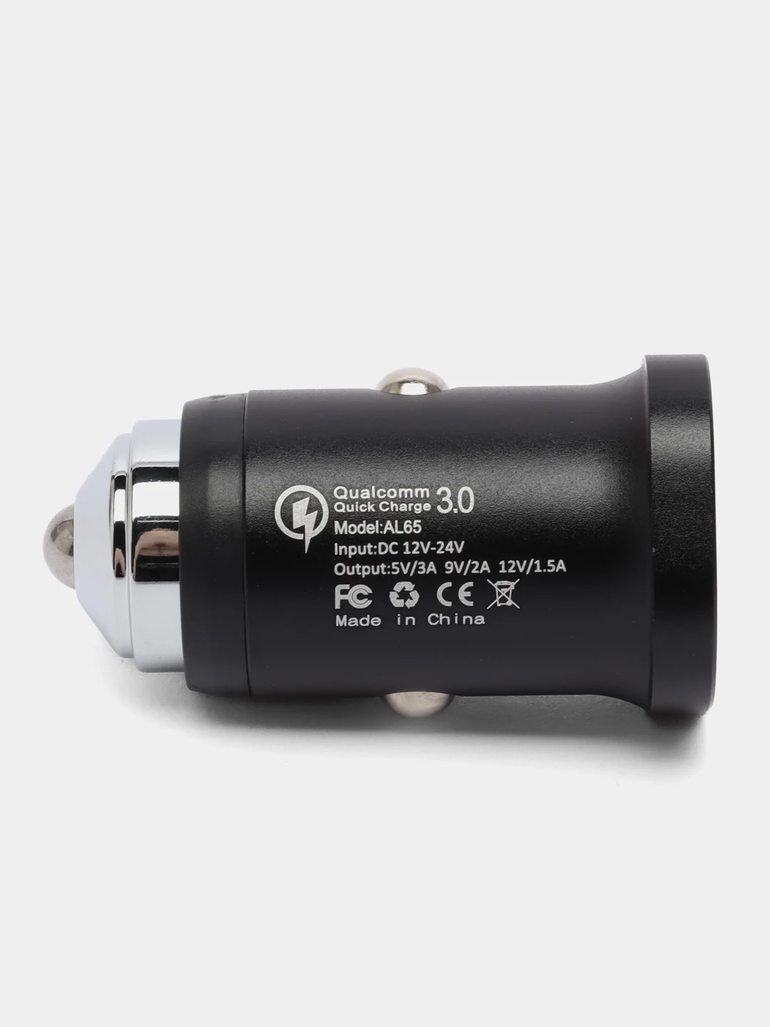 Черный автомобильное зарядное устройство USB 3.0A, быстрая зарядка, компактное АЗУ, Черный/Синий