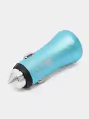 Синий автомобильное зарядное устройство 2 USB, быстрая зарядка 1А/3.1А, АЗУ для прикуривателя