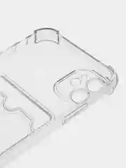 Чехол для iPhone 11, 12, 13, 14 Pro Max, XR, 7/8/SE, 6/6S, с карманом для карт, прозрачный
