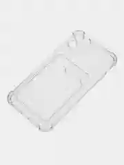 Чехол для iPhone 11, 12, 13, 14 Pro Max, XR, 7/8/SE, 6/6S, с карманом для карт, прозрачный